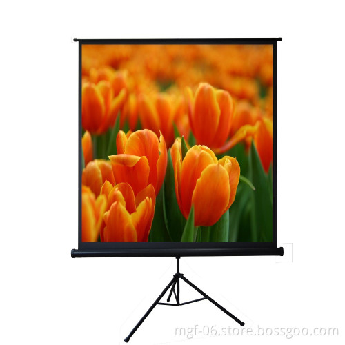 100"Portable Tripod Projection Screen/Fashioned Appearance Tripod Projector Screen/Matte White Triopod Standing Screen